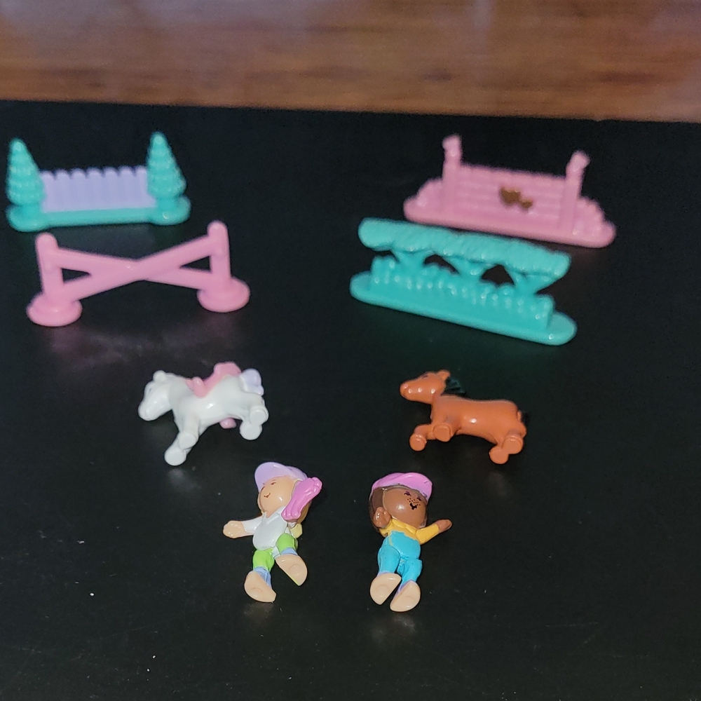 Complete set! 1995 Vintage Polly Pocket Pony Jumpin' Fun Bluebird Toys